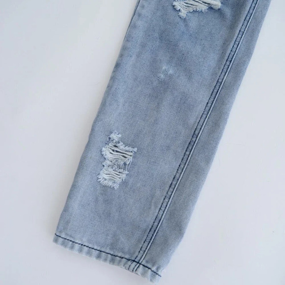 One by One Teaspoon Blue  Awesome Baggies Distressed Straight Jeans Size 29 - Picture 7 of 14